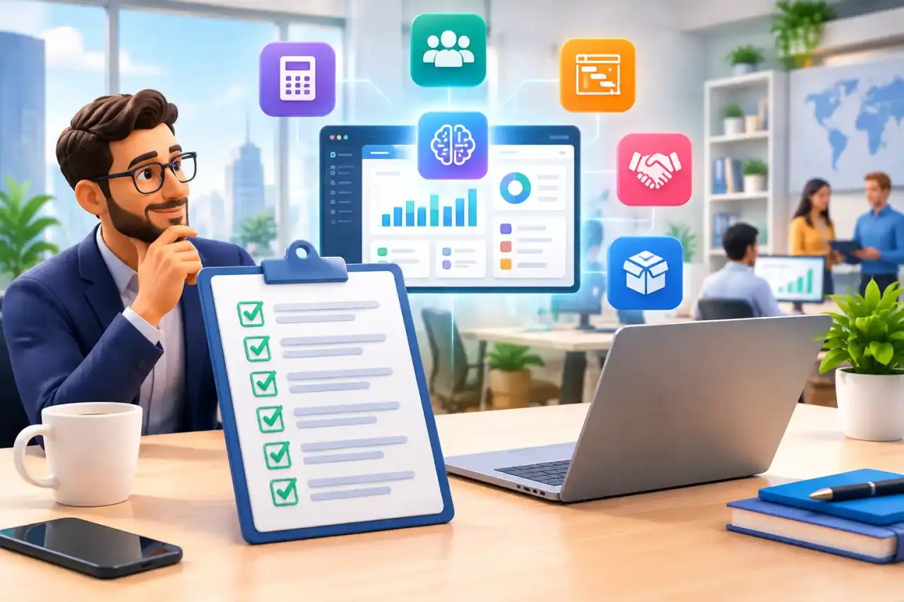 Tableau de bord ERP affichant les indicateurs d’une PME