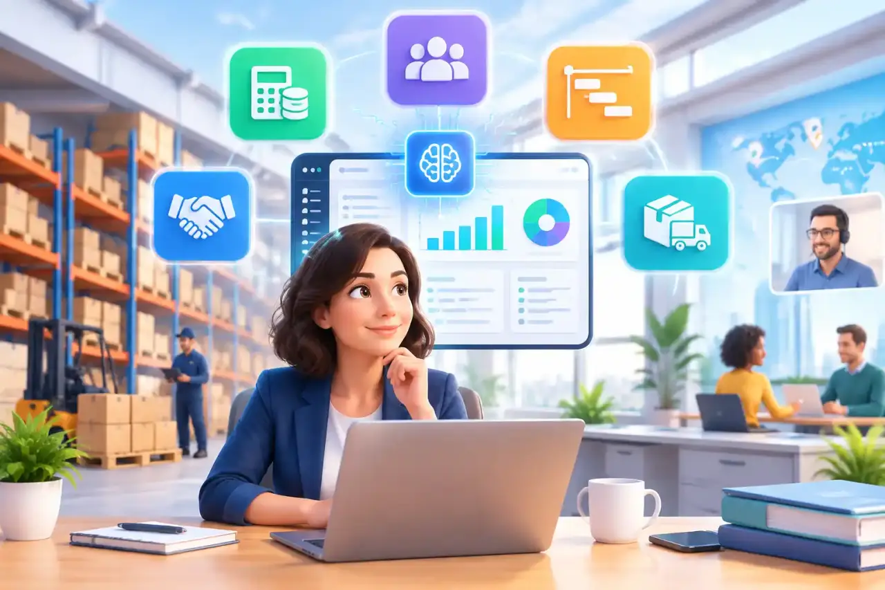 Tableau de bord ERP rapprochant les stocks et la comptabilité d'une PME industrielle