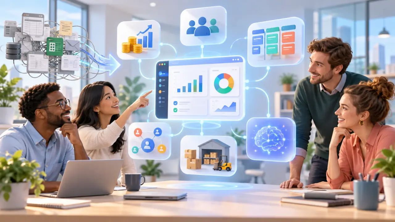 Tableau de bord ERP moderne pour piloter une PME