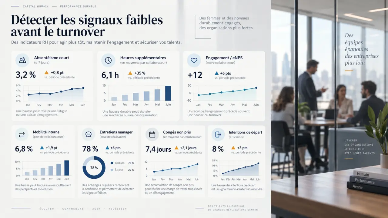 7 KPI RH pour repérer les signaux faibles avant le turnover