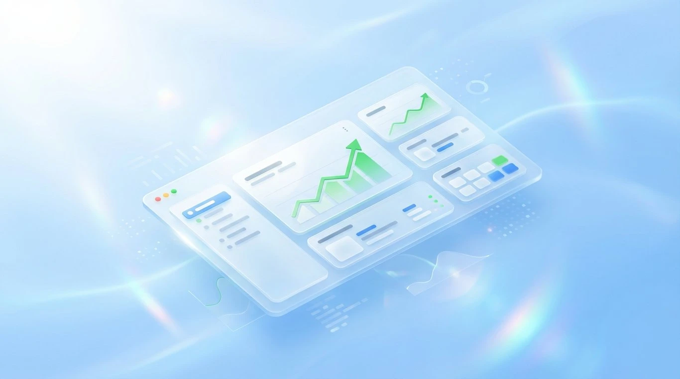 Interface DynaGestion montrant des graphiques de croissance